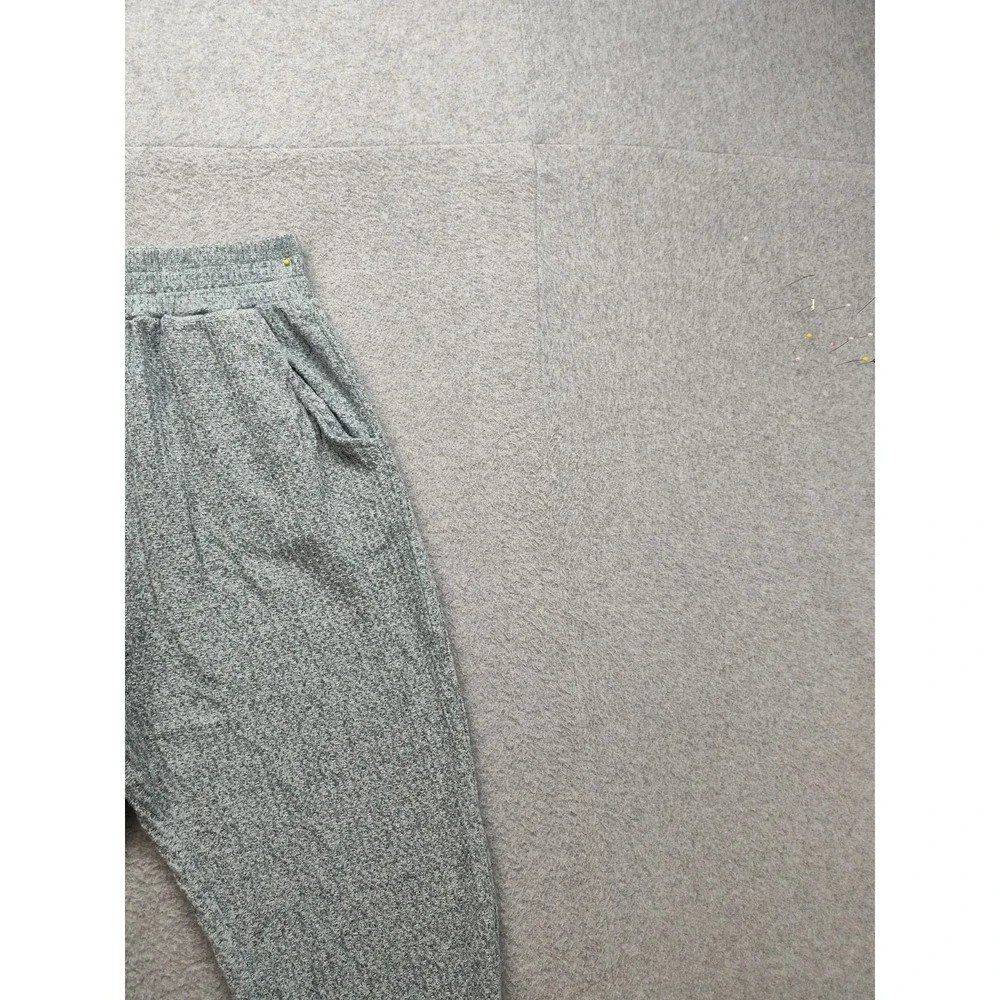 SO Women Athletic Pant S Gray Elastic Waist Pull On Ankle Pockets Drawstring Leg